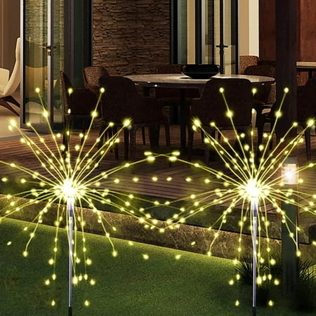 

Solar Garden Lights Solar Lights Sparklers Solar Outside Lights for Yard Pathway Flowerbed Decor - Warm light