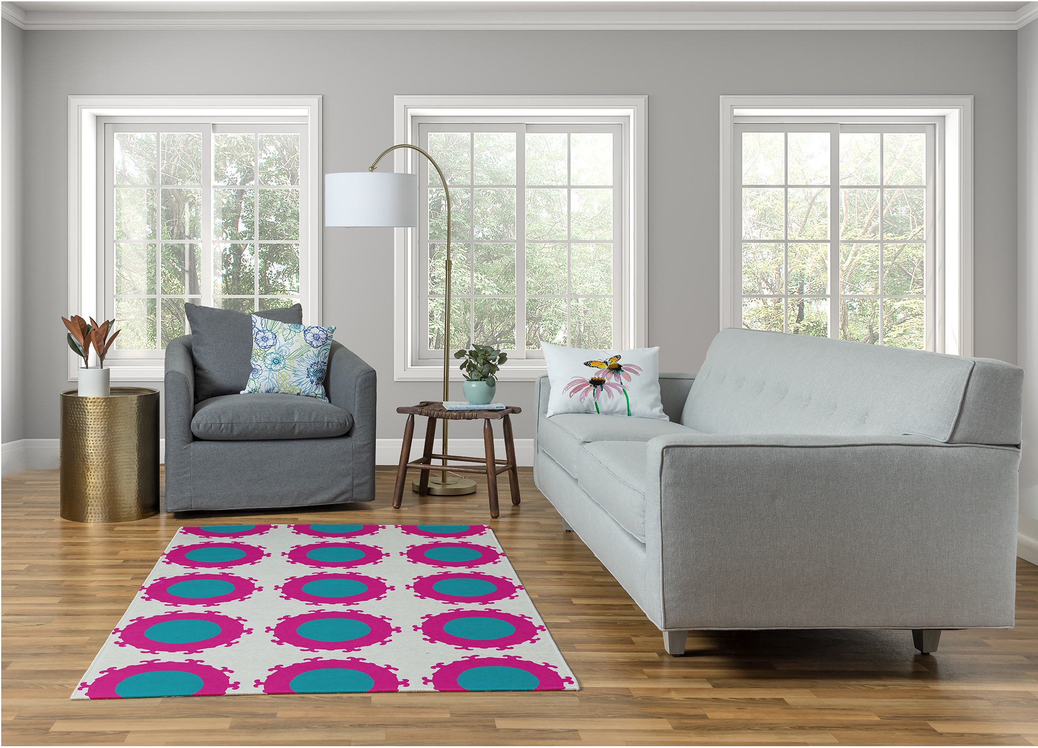 Simply Daisy Funky Junky Geometric Area Rug, 48 in x 72 in
