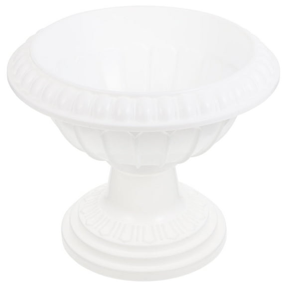MUSEYA Planting Pots White Plastic Round for Garden 1Pack