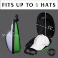 thumbnail image 6 of Atzi Hats Case for Baseball Caps Hard Travel Hat Case Cap Carrier Hats Storage Box Shoulder Strap Carabiner Fits 6 Hats, 6 of 9
