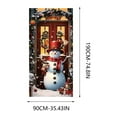 thumbnail image 3 of ToyKingdee Christmas Front Door Cover Elastic, Christmas Door Cover Cloth with Elastic for Holidays Home Party Decor, 3 of 6
