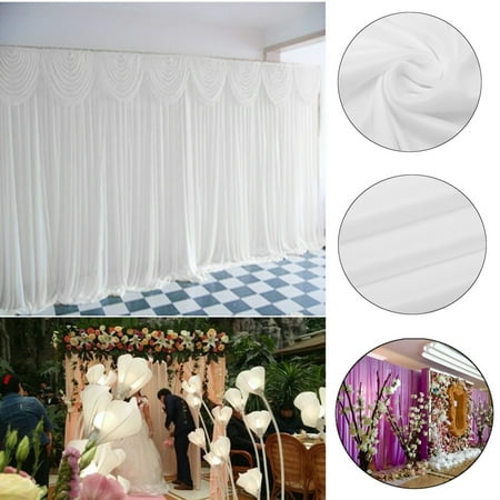 79 X79 White Background Backdrop Drape Sheer Curtain Swag Wedding