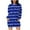 Blue, variant on Kaftan Dresses for Women Fashion Leisure Printing Pocket Long Sleeve Hooded Hoodie Dress Blue 2X