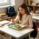 thumbnail image 1 of Bandeja de plástico compartimentada para niños, plato dividido para niños pequeños para el almuerzo escolar, comedor en casa | Bandeja de refrigerios seccionada con control de porciones, 1 of 6