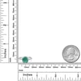 thumbnail image 4 of Gem Stone King 10K White Gold 8MM Cushion Cut Green Malachite and White Lab Grown Diamond Engagement Ring for Women (3.18 Cttw, Gemstone, Available in Size 5, 6, 7, 8, 9), 4 of 4
