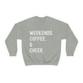 thumbnail image 2 of Cheer Mom Sweatshirt, Cheer Mom Hoodie, Weekends, Coffee, Cheerleading Mom, 2 of 5