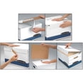 thumbnail image 4 of Bankers Box Storage/File Storage Box, Letter/Legal, 12"W x 15"D x 10"H, White/Blue, 12/Carton, 4 of 7