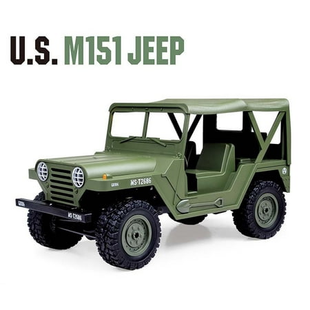 2.4Ghz Remote Control 1/14 Scale U.S M151 Jeep Military Vehicle 4WD Crawler Car RTR (Army