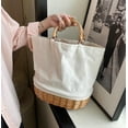 thumbnail image 3 of HLSOHJP Slouchy Straw Beach Bag Women Cute Hobo Shoulder Bags Woven Satchel Crossbody Purse Summer Top-Handle Tote Basket Handbag, 3 of 7