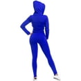 thumbnail image 3 of MixMatchy Women's Solid Zip Up Hooded Jacket & Leggings Set, 3 of 5