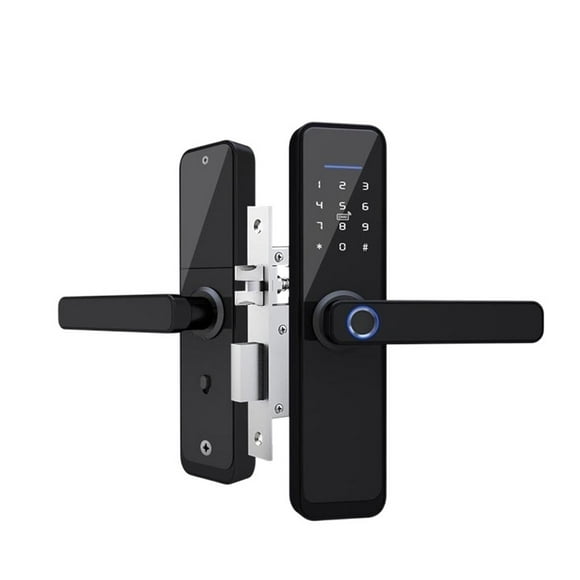 Tuya Door Locks Biometric Fingerprint Locker Hotel Smart Entry Home Handle App Unlock Digital Intelligent Lock