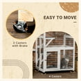thumbnail image 5 of PawHut 74" Wooden Outdoor Cat House Catio Outdoor Cat Enclosure, 5 of 9
