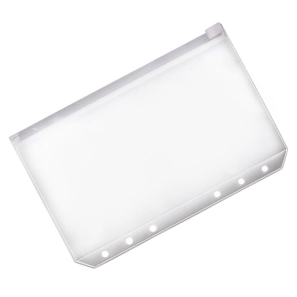 Seitruly Contenedor de bolsa con cremallera de 10 piezas, prácticos archivadores impermeables, contenedores de almacenamiento para documentos simples Carpetas de archivos A6 transparente