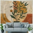 thumbnail image 4 of ONETECH Boho Plant Art Tapestry,retro Plants Tapestry Sunset Landscape Abstract Aesthetic Wall Bedroom Living Room Decor College Dorm Wall Hanging, 4 of 6