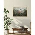 thumbnail image 4 of Drsoum Framed 24x36in Landscape Canvas Wall Art Vintage Classical Framed Paints Flower Garden Room Decor for Kitchen Bedroom Office Hallway - Natural Famed, 4 of 7