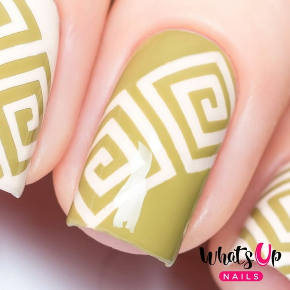 Whats Up Nails - Square Spiral Tape Vinyl Stencils Nail Art Design