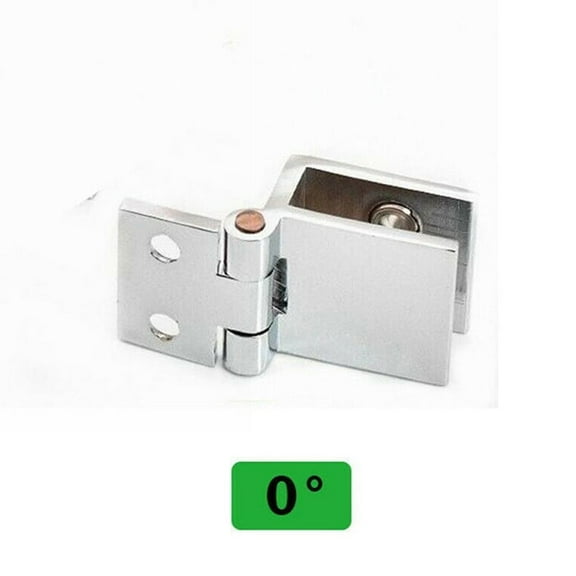 Glass Door Hinges Kit Shower Glass Door Hinge Single Double-Sides Clamp Hardware Parts No-hole Glass Door Hinges