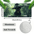 thumbnail image 2 of 1 Pcs 2D Flat License Plate Covers & Frames, Black Cat in Witch Hat For Decorative Front, Waterproof For Decoration Aluminum License Plate Covers & Frames Cover For Men Women, 12" X 6", 2 of 7
