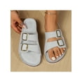 thumbnail image 6 of Womens Slide Sandals Cork Footbed With Comfort Arch Support Straps Adjustable Buckle Slip On Sandals, 6 of 6