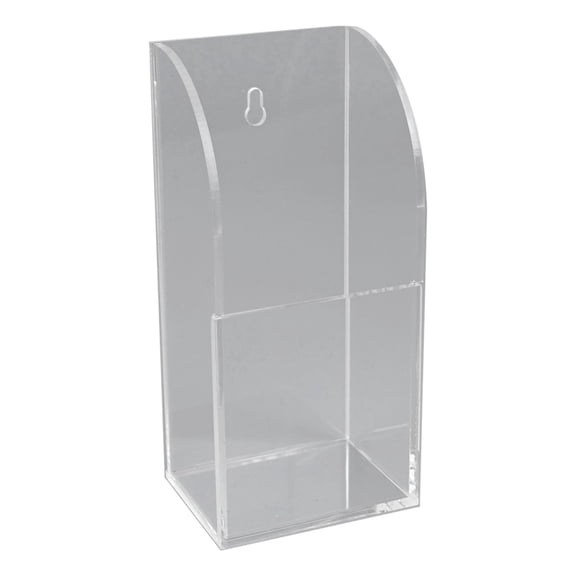 LITTLE HOME Clear Acrylic Remote Control Holder Wall Mount Storage Box for TV Air Conditioner Remotes, Single Double Triple Grid Options, Space-Saving Organizer