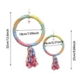 thumbnail image 3 of Binwennn Rope Bird Swing For Bird Cage Hanging Bird Parrot Toys Bird Cage Accessories For Small Birds Including Conures Lovebirds Sizes:14cm Or 18cm，Encourages Bird Activity; Colorful Outdoor Dog, 3 of 4