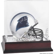 Carolina Panthers 2015 NFC Conference Champions Mahogany Logo Mini Helmet Display Case