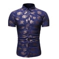 thumbnail image 1 of Ventes de Liquidation Bescita Chemise Homme Décontractée Boutons Col Rabattu Ajustée Imprimé Floral Manches Courtes, 1 of 5