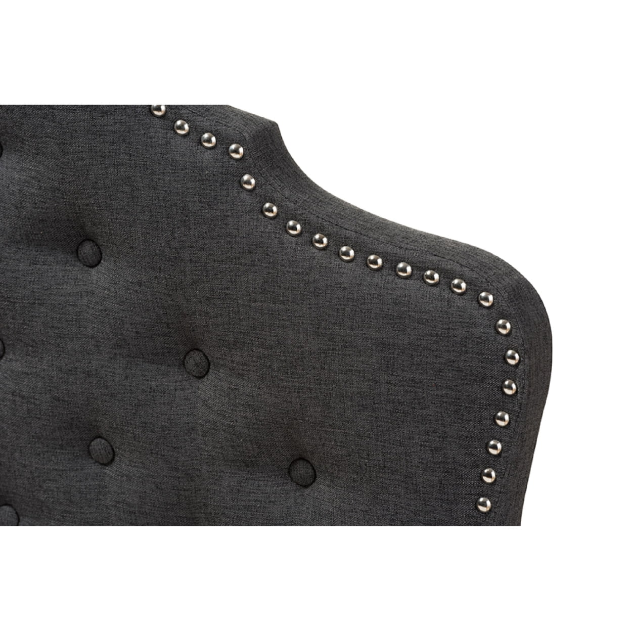 Baxton Studio Hilda Modern and Contemporary Dark Grey Fabric Queen Size Headboard,Wholesale Interiors