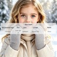 thumbnail image 3 of TKKCS Kids Knit Gloves Warm Elastic Ribbed Cuff Soft Stretchy Full Fingers Winter Gloves for Boys Girls Gray 3-8Years, 3 of 6