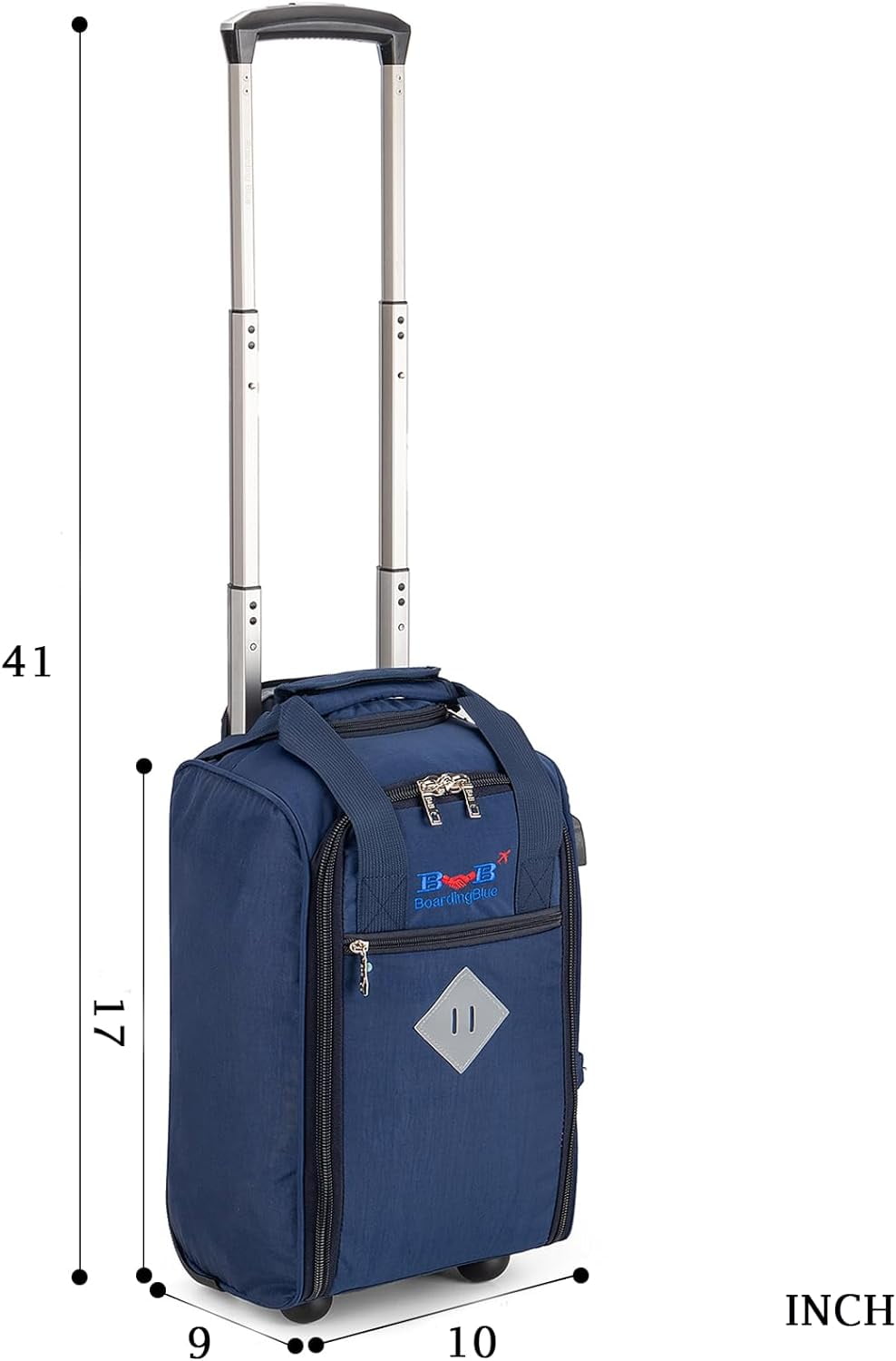 17" Rolling Personal Item Under Seat Duffel for United Airlines