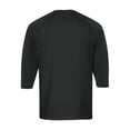 thumbnail image 6 of Men's Comfortable Raglan Tshirt Classic 3/4 Sleeve Henley Tops Fall fashion Button Up Solid Color T-Shirts Black XXL, 6 of 6