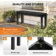 thumbnail image 5 of JessieMal Outdoor Wooden Bench, 40” Porch Bench Outdoor Backless Garden Bench, Small Outdoor Bench for Deck Patio Entryway (Black, 40in), 5 of 8
