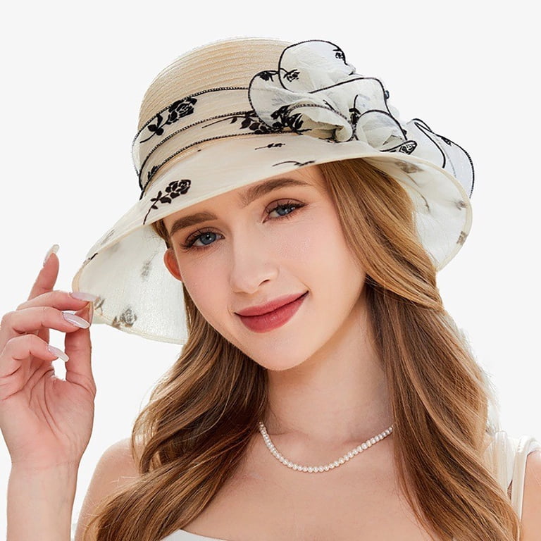 CAIXIA Fascinator Hat Women Large Lady Headwear Tea Party 