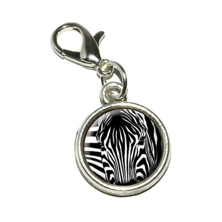 - Zebra Face - Safari Animal Print Stripes Bracelet Charm