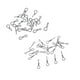 thumbnail image 1 of 40 Piezas De De Pescado Articulada Vástago Espina De Pescado Para Material De Atado De Moscas 10 / 15mm Soledad Vástago articulado de calavera de pescado, 1 of 8