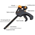 thumbnail image 3 of 4 inch ratchet clamps for woodworking diy crafts wolfcraft quick clamp 4 pieces, 3 of 4