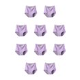 thumbnail image 2 of Jumpingount Bragas menstruales fáciles de limpiar con alta elasticidad Bragas menstruales de cintura alta Bragas de mujer púrpura púrpura 10piezas, 2 of 6