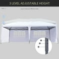 thumbnail image 3 of Outsunny 10' x 20' Pop Up Canopy Tent with 4 Sidewalls, Heavy Duty Tents for Parties, Outdoor Instant Gazebo with Carry Bag, for Outdoor, Garden, Patio, White, 3 of 9