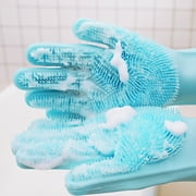 Magic Gloves Scrubbing Gloves for Dishes, Dishwashing Gloves With Scrubbers, Dish Gloves for Kitchen, Car Wash, and Pet Care Guantes Para Limpieza | 1 Pair, 2 Gloves