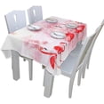 thumbnail image 6 of GZHJMY Pink Flamingos Landscape Rectangle Tablecloth for Kitchen Dining Room Party Table Cover Home Decor 54"(W) x 72"(L), 6 of 7