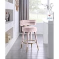 thumbnail image 2 of Meridian Furniture Fitzroy Pink Velvet Counter Stool (Set of 2), 2 of 6