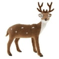 thumbnail image 2 of Miniature Lifelike Deer Doll Kids Children Toy Gift Xmas Ornament Home Decor Standing Dark Brown style 3, 2 of 7