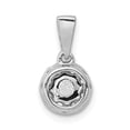 thumbnail image 3 of Real 14kt White Gold 1/3ct. Diamond Circle Cluster Pendant; for Adults and Teens; for Women and Men, 3 of 4