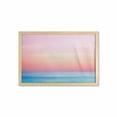 thumbnail image 1 of Wave Wall Art with Frame, Ombre Calming Seaview Calm Water Relaxing Tones Sunset on the Seaside Summertime Art, Printed Fabric Poster for Bathroom Living Room, 35" x 23", Multicolor, by Ambesonne, 1 of 2