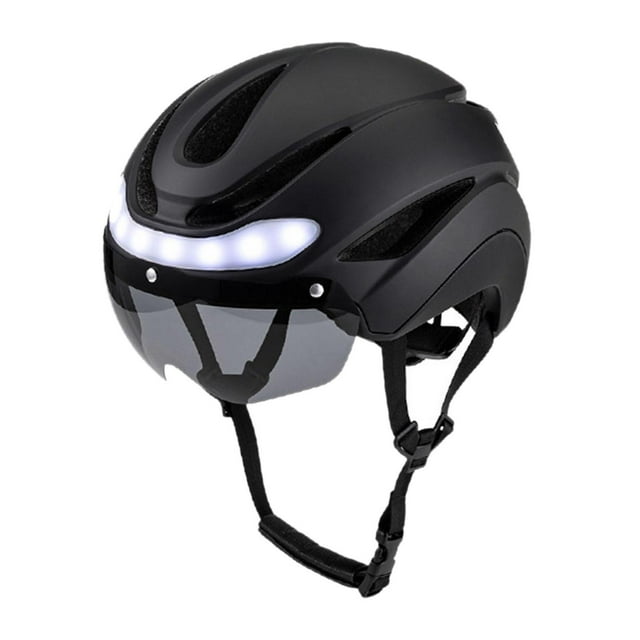 Casco de bicicleta con absorción de impactos ligera, ajustable, cómodo y protector para ciclismo. Negro