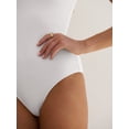 thumbnail image 6 of ANRABESS Ribbed Knit Bodysuit Top for Women Short Sleeve Scoop Neck Fitted One Piece Shirt, Casual Summer Going Out Top, 6 of 9