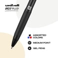 thumbnail image 4 of uniball 207 Plus+ Retractable Gel Pens 6 Pack in Assorted Colors with 0.7mm Medium Point Pen Tips - Uni-Super Ink+ is Smooth, Vibrant, and Protects Against Water, Fading, and Fraud, 4 of 4