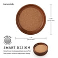thumbnail image 5 of Kamenstein 4-Piece Acacia Wood and Cork Coaster Set, 5 of 10