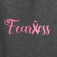 thumbnail image 2 of Wild Bobby, Fearless Pink Ribbon Support Warrior Women, Breast Cancer Awareness, Front and Back Unisex Graphic Hoodie Sweatshirt, Heather Black, Medium, 2 of 4