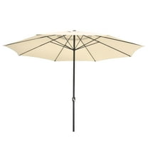 Yescom XL 13Ft Aluminum Patio Umbrella 8 Rib Heavy Duty Table Parasol Crank Outdoor Garden Deck Beach Furniture